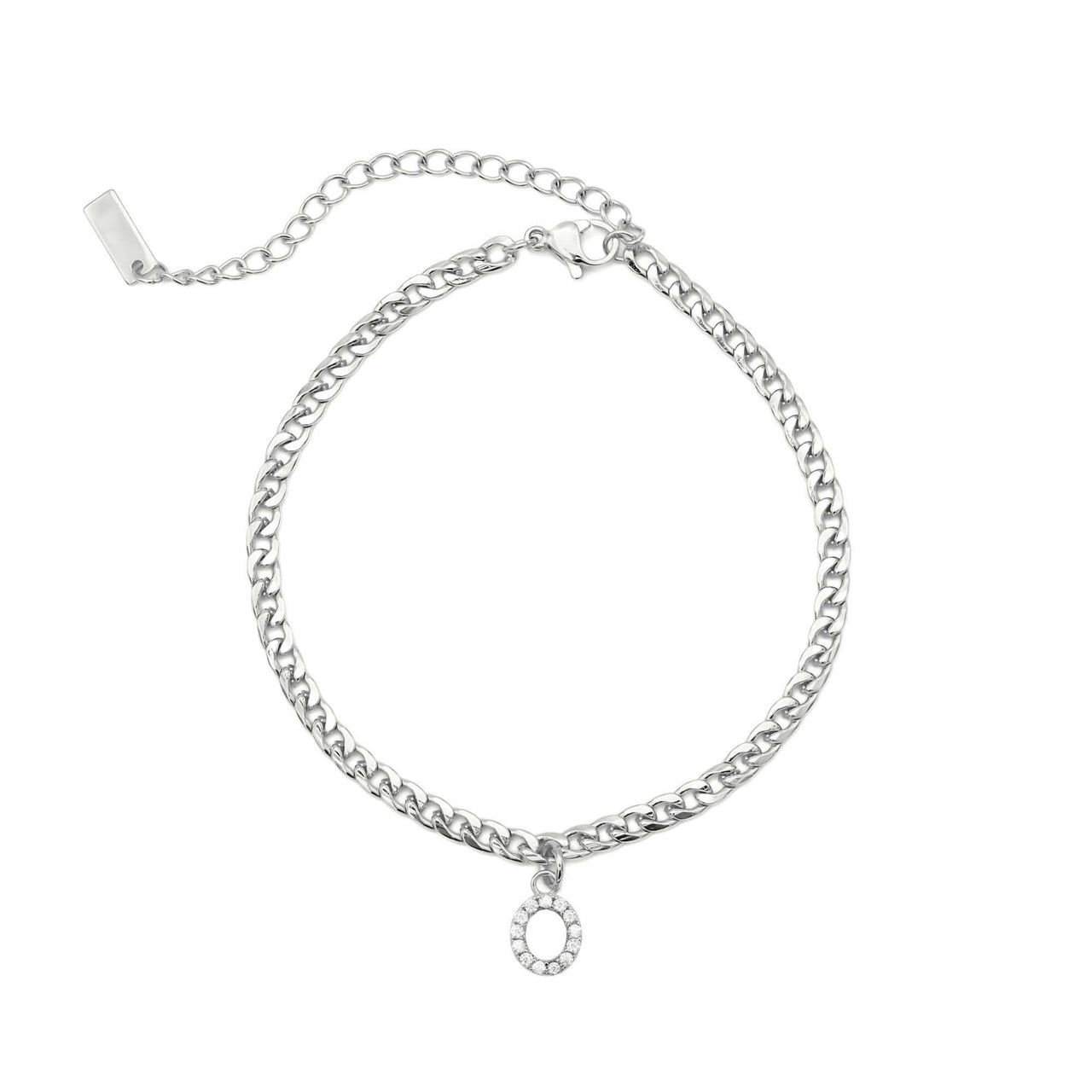 Silver Initial Anklet - Ankle Bracelet - Anklet for Women - Silver Leg Bracelet Anklet O Brother & Sisters