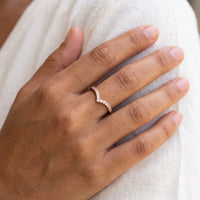 Thumbnail for Close-up of the Rose Gold Minimalist Ring worn | SKU: 10645547-4.5-rose-gold