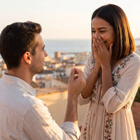Thumbnail for Rose Gold Minimalist Ring, rose gold ring — proposal | SKU: 10645547-4.5-rose-gold