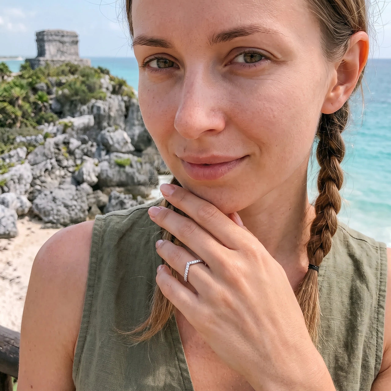 Zilveren ring dames — gedragen op reis, zilver | SKU: 10645547-4.5-silver