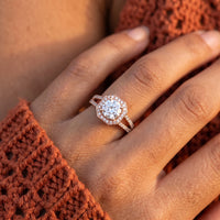 Thumbnail for Close-up of the Rose Gold Square Ring worn | SKU: 346060-4.5-rose-gold