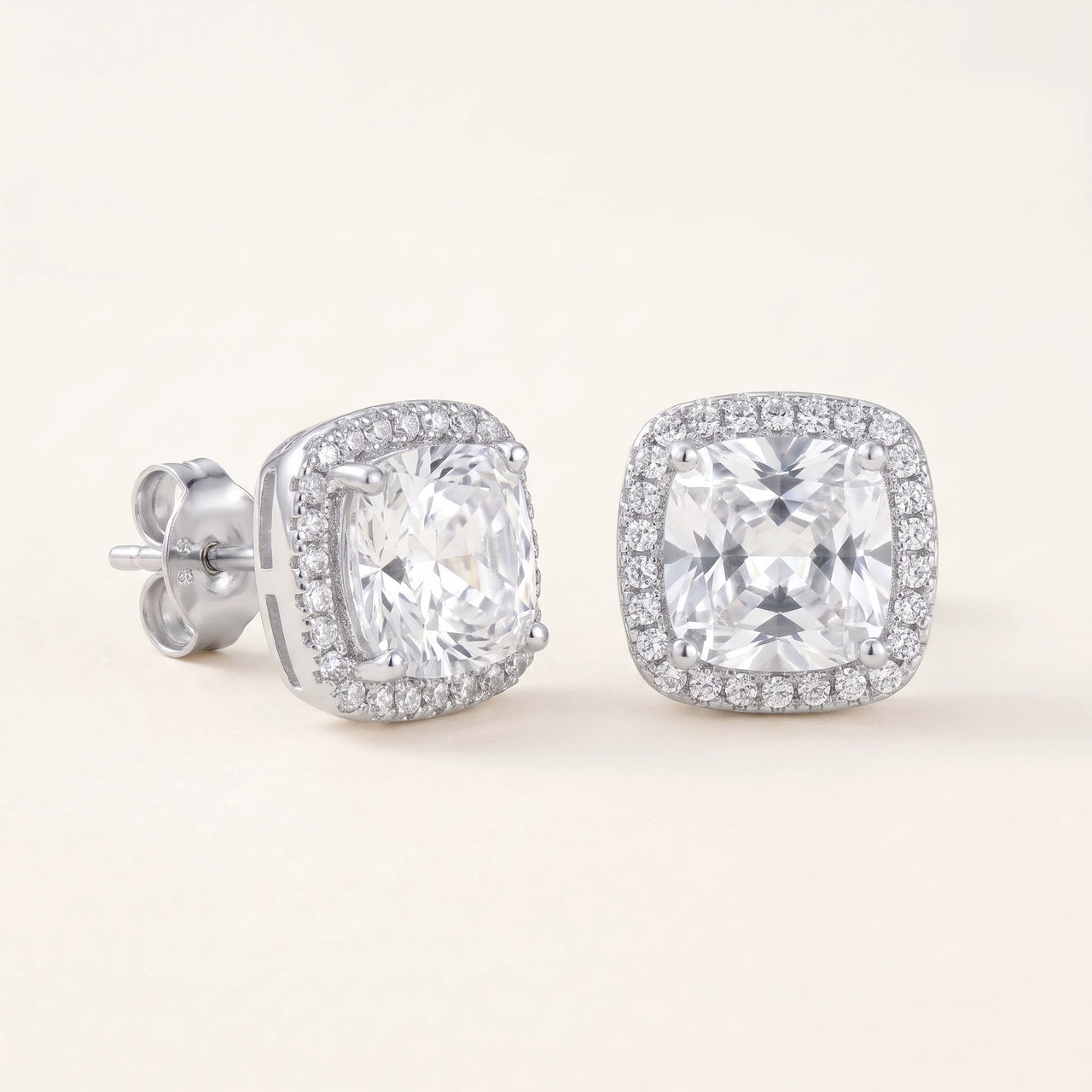 Silver Timeless Earrings, silver stud earrings | SKU: 505185-white