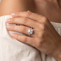Thumbnail for Close-up of the Silver Timeless Ring worn | SKU: 497131-4.5-silver