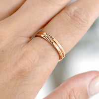 Thumbnail for Stainless Steel Ring - Woman Ring - Custom Name Ring – Engraved Ring - Custom Ring Ring Brother & Sisters