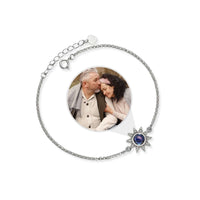 Thumbnail for Sun Photo Bracelet featuring a sun charm and customizable photo setting by Brother & Sisters.