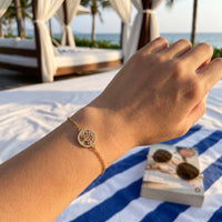 Thumbnail for Bracelet arbre de vie — photo portée, taille réelle, or | SKU: 18963309-gold