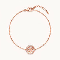 Thumbnail for Bracelet arbre de vie — photo produit sur fond blanc, or rose | SKU: 18963309-rose-gold