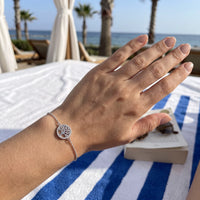 Thumbnail for Bracelet arbre de vie — photo portée, taille réelle, argent | SKU: 18963309-white-gold