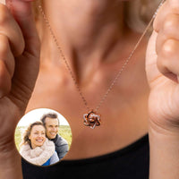 Thumbnail for Triangle Photo Necklace featuring a personalized photo pendant by Brother & Sisters, showcasing cherished memories.