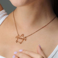 Thumbnail for Turtle Name Necklace by Brother & Sisters featuring customizable name and turtle motif, beautifully crafted for personal style.