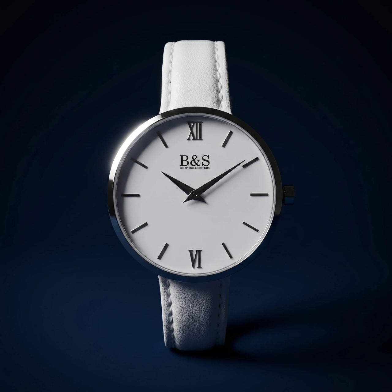 White Purity hero — navy gradient Patek mood