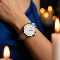 Thumbnail for White Purity evening — sapphire silk and candlelight — lug-less