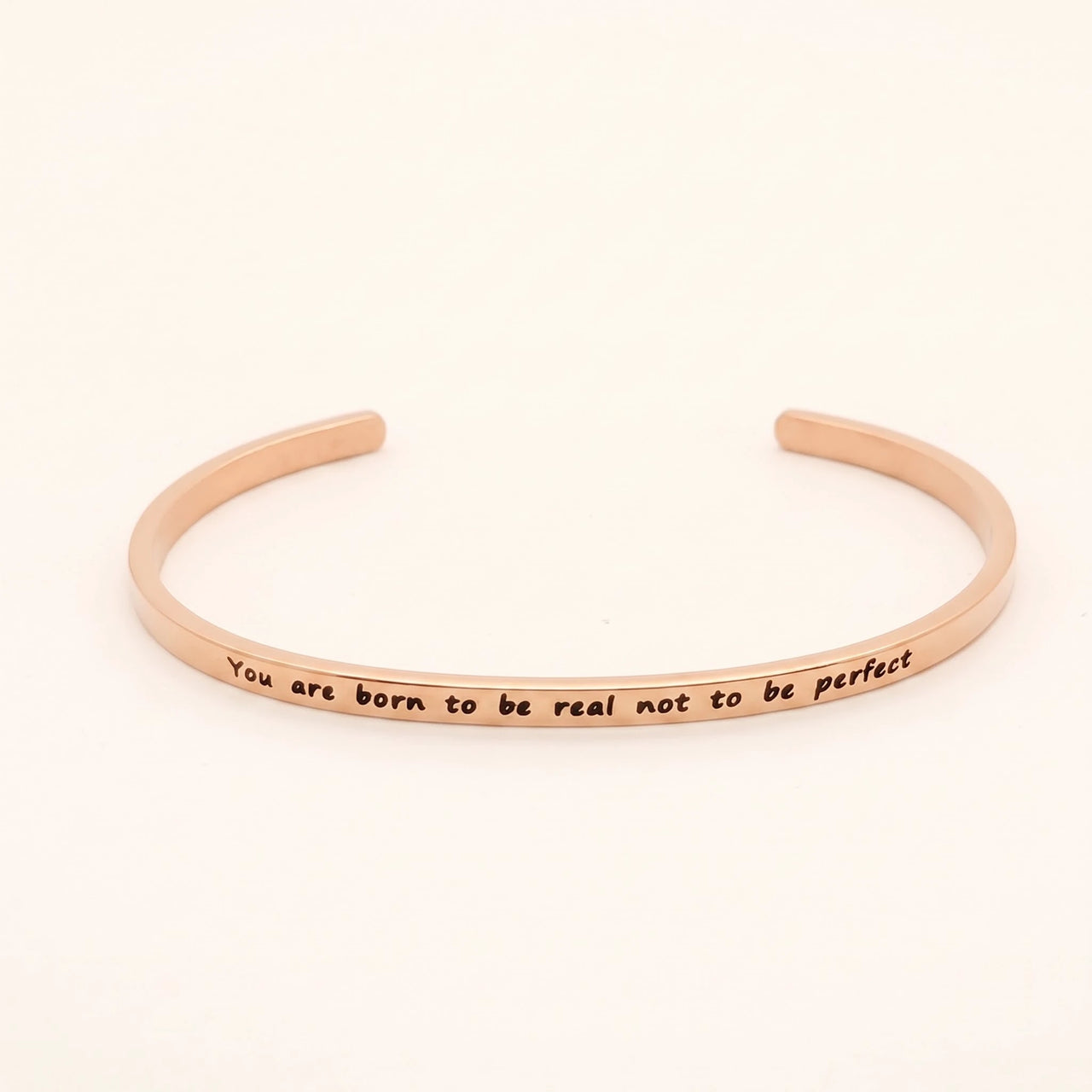 Bracelet message — photo produit sur fond blanc, or rose | SKU: 9864184-rose
