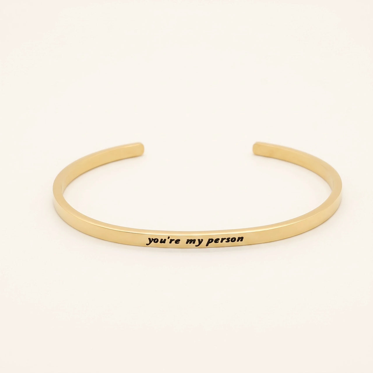 Armband met tekst — productfoto op witte achtergrond, goud | SKU: 8174603-gold-color