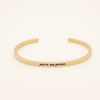 Thumbnail for Armband met tekst — productfoto op witte achtergrond, goud | SKU: 8174603-gold-color