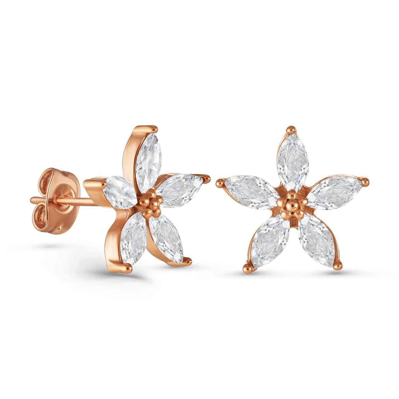Austrian Crystals Flowers Earrings - Earrings For Women - Stud Earrings Earrings Brother & Sisters