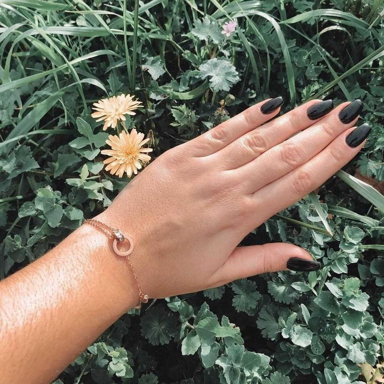 Bracelet with Joined Rings & Crystals - Women's Bracelet - Rose Gold Bracelet Bracelet Brother & Sisters