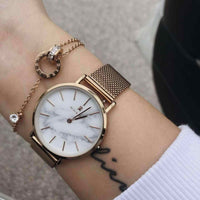 Thumbnail for Bracelet with Joined Rings & Crystals - Women's Bracelet - Rose Gold Bracelet Bracelet Brother & Sisters