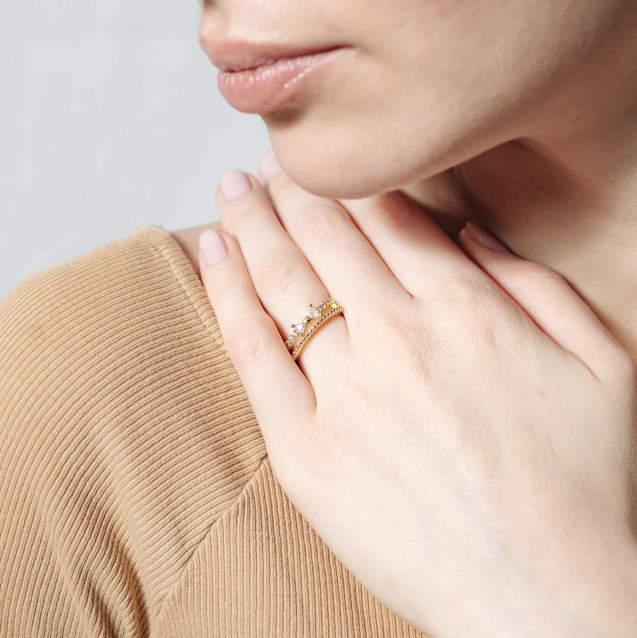 Gold Ring for Women - Stainless Steel Ring - Woman Ring - The Butterfly Ring Ring Brother & Sisters