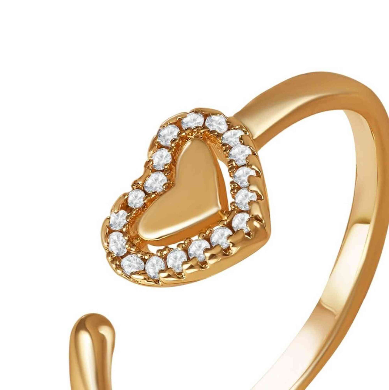 Gold Ring for Women - Stainless Steel Ring - Woman Ring - The Heart Ring Ring Brother & Sisters