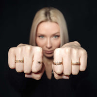 Thumbnail for Gold Ring for Women - Stainless Steel Ring - Woman Ring - The Hearts Ring Ring Brother & Sisters