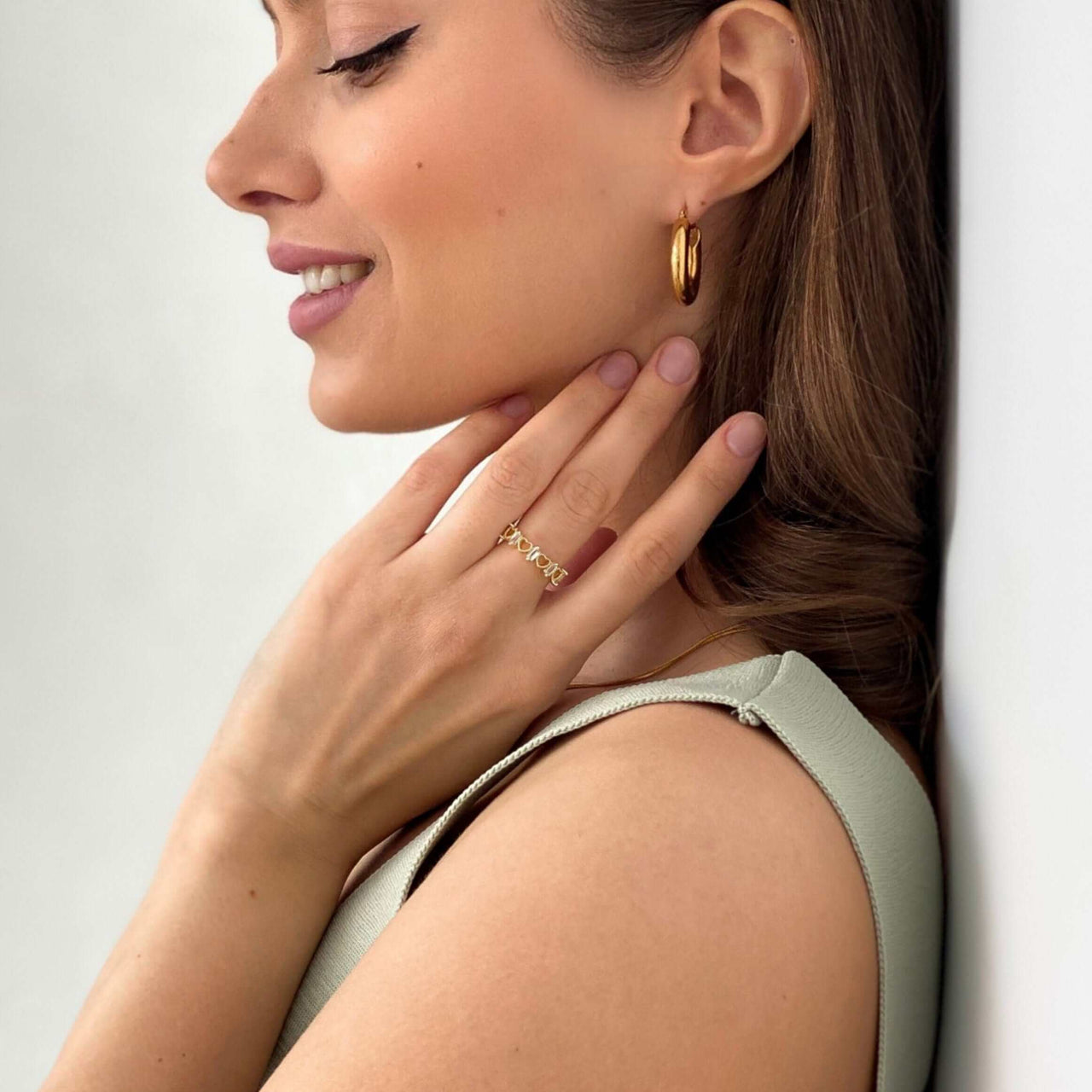 Gold Ring for Women - Stainless Steel Ring - Woman Ring - The Hearts Ring Ring Brother & Sisters