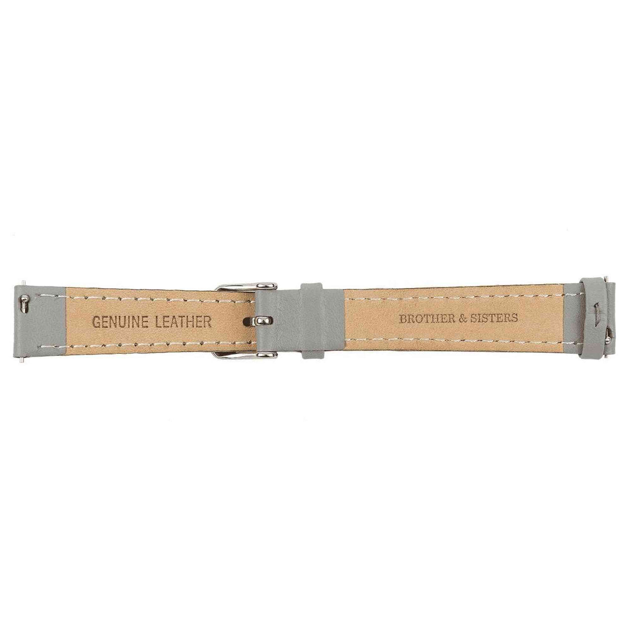 Grey Leather Strap & Silver Buckle watch straps Brother & Sisters