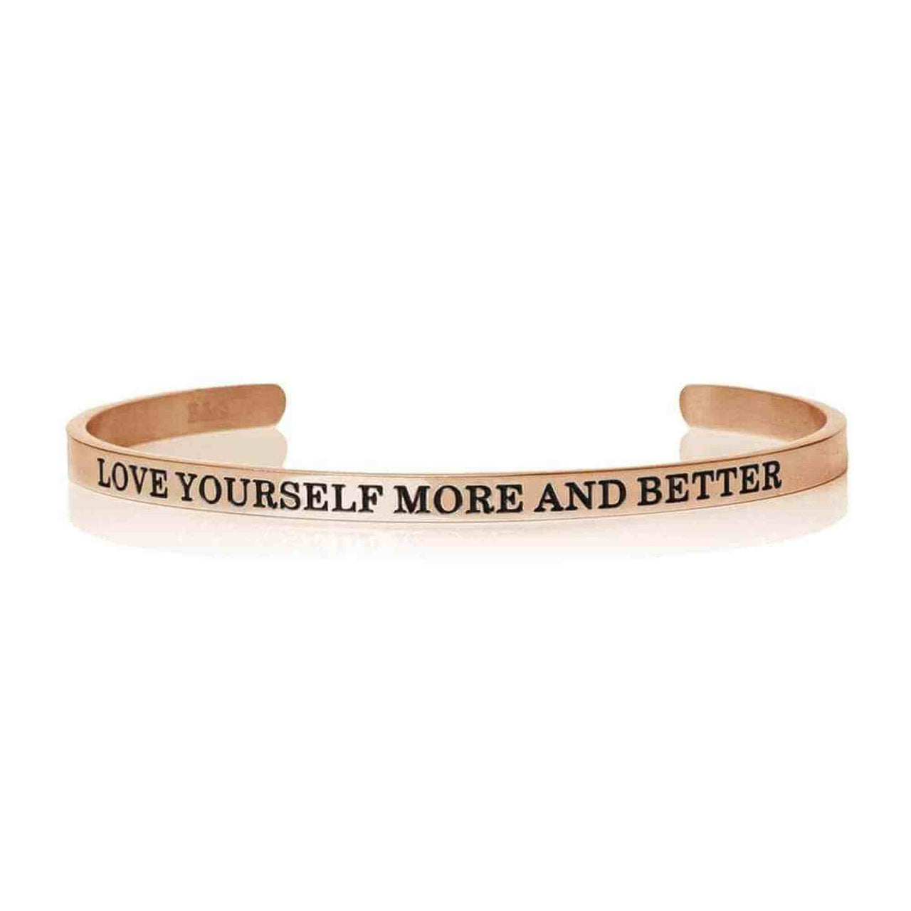 Love Yourself More And Better - Quote Bracelet - Mantra Bracelet Bracelet 18k Rose Gold Brother & Sisters