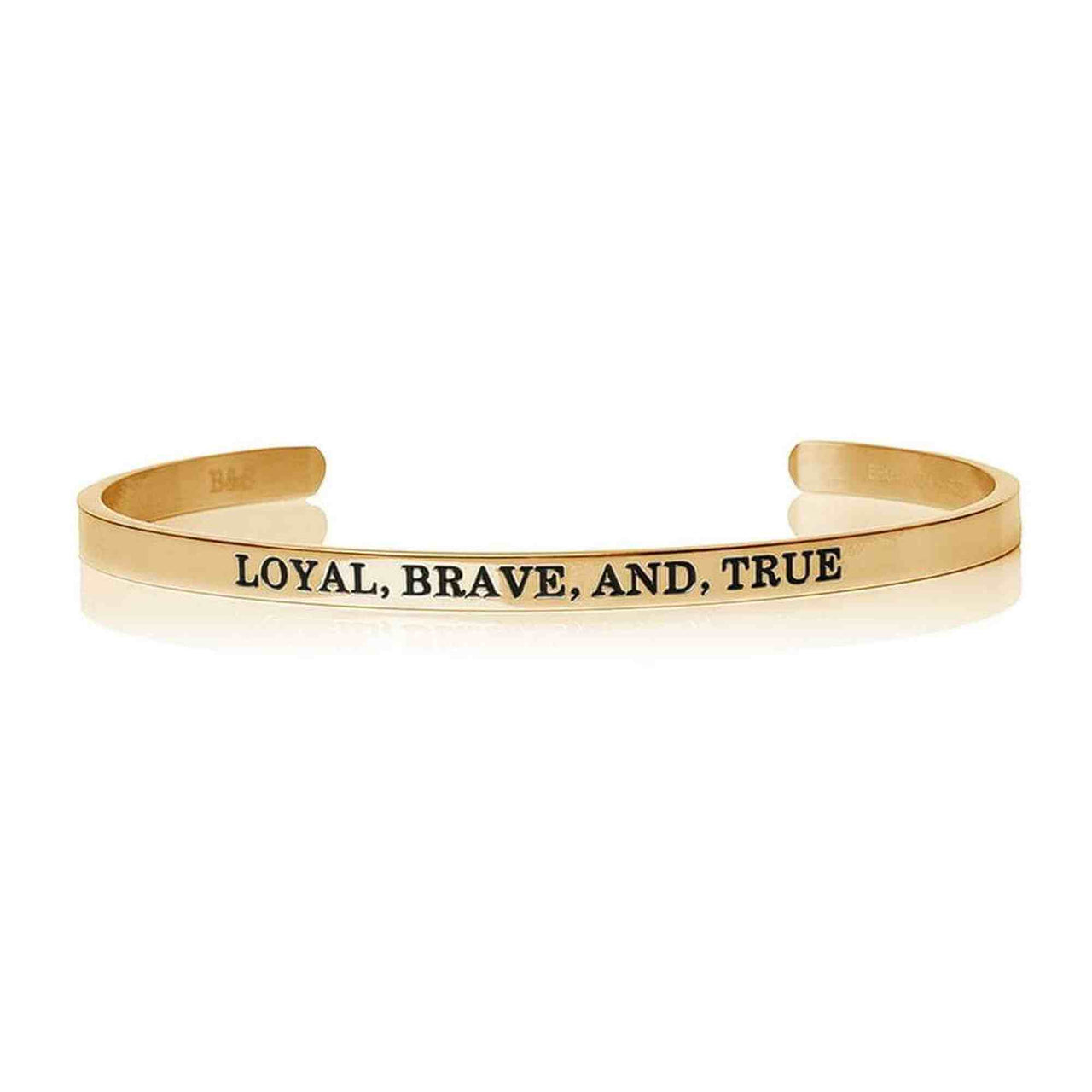 Loyal, Brave, And, True Bracelet - Quote Bracelet - Mantra Bracelet Bracelet 18k Gold Brother & Sisters