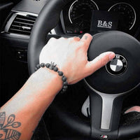 Thumbnail for Man Bracelet - Men’s Beaded Bracelets - Black Crown & Lava Stones Bracelet - Men’s Bracelet Bracelet Brother & Sisters