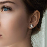 Thumbnail for Silver Circle Earrings - Sterling Silver Earrings For Women - Silver Stud Earrings Earrings Brother & Sisters