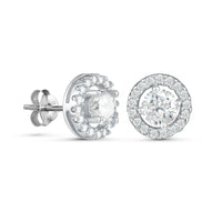 Thumbnail for Silver Circle Earrings - Sterling Silver Earrings For Women - Silver Stud Earrings Earrings Brother & Sisters