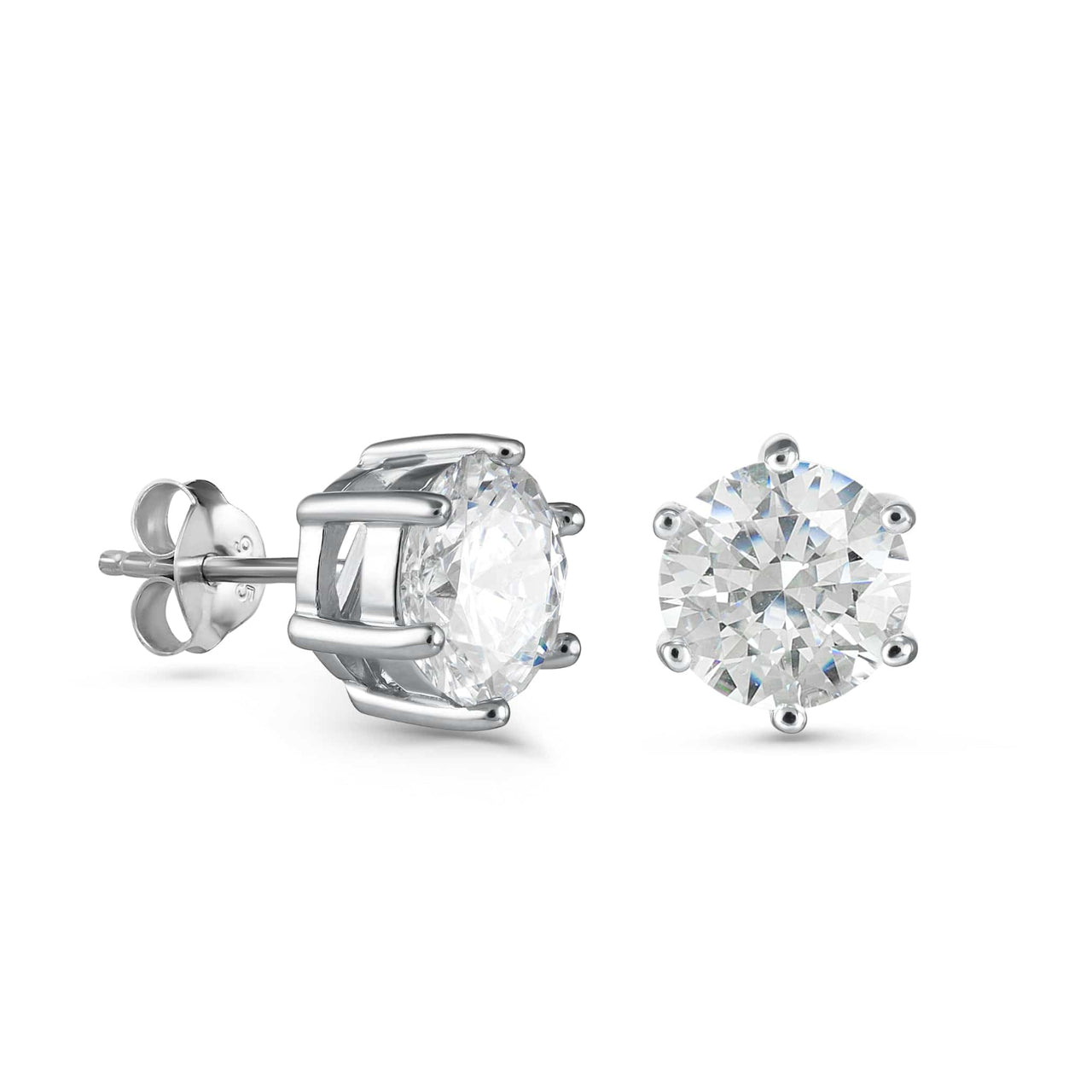 Silver Classic Earrings - Sterling Silver Earrings For Women - Silver Stud Earrings Earrings Brother & Sisters