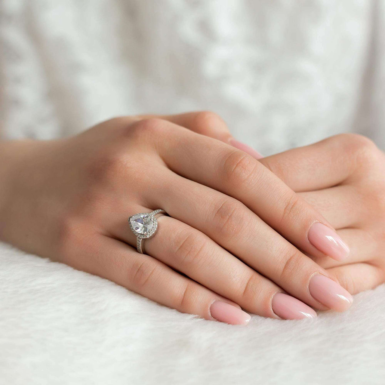 Silver Drop Ring - Promise Ring - Silver Ring - Engagement Ring for Women Ring Brother & Sisters