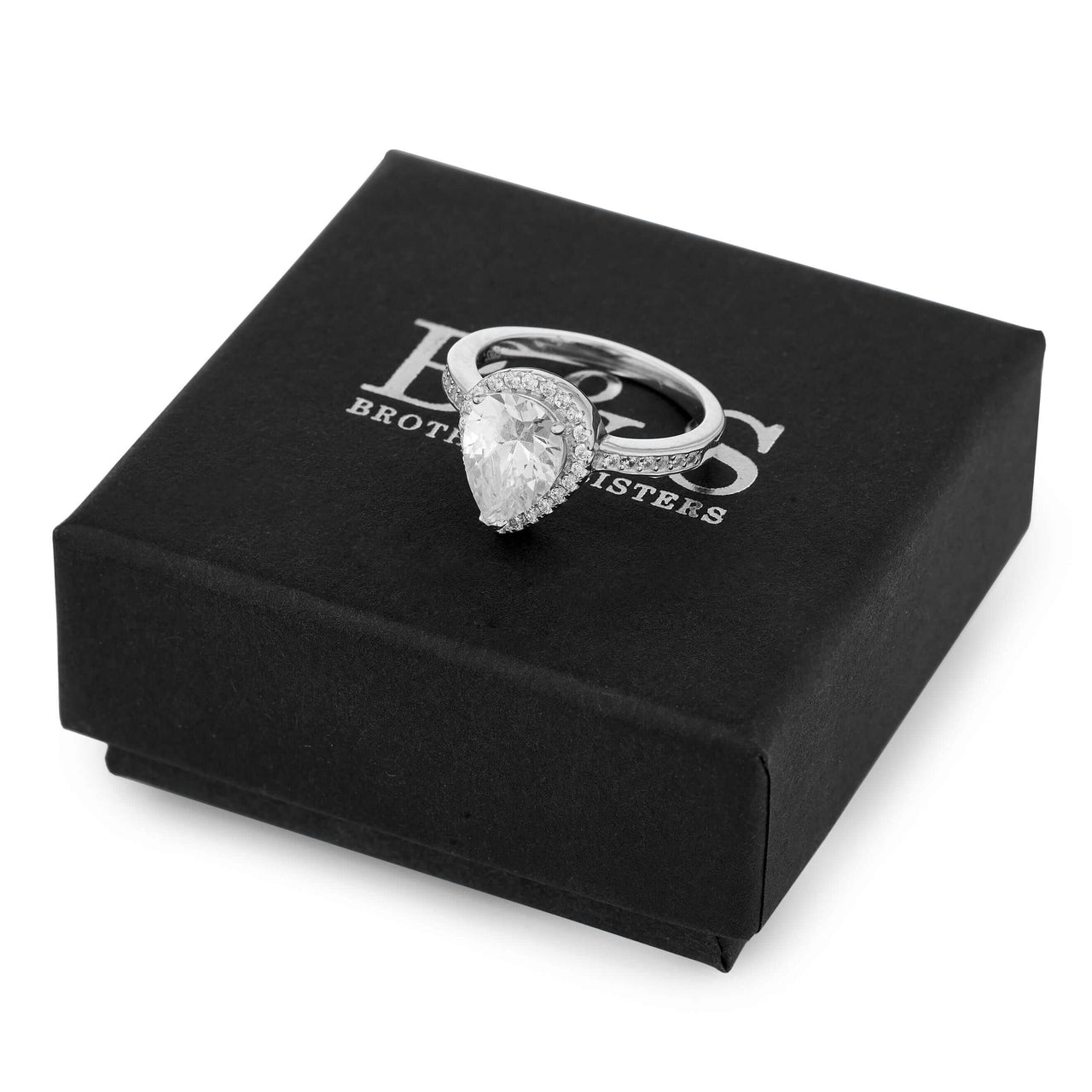 Silver Drop Ring - Promise Ring - Silver Ring - Engagement Ring for Women Ring Brother & Sisters