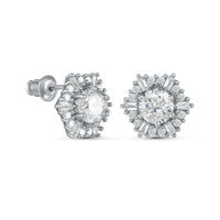Thumbnail for Silver Flake Earrings - Sterling Silver Earrings For Women - Silver Stud Earrings Earrings Brother & Sisters