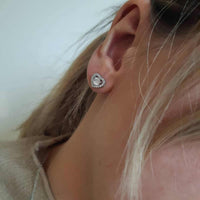 Thumbnail for Silver Hearts Earrings - Sterling Silver Earrings For Women - Silver Stud Earrings Earrings Brother & Sisters