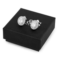 Thumbnail for Silver Oval Earrings - Sterling Silver Earrings For Women - Silver Stud Earrings Earrings Brother & Sisters