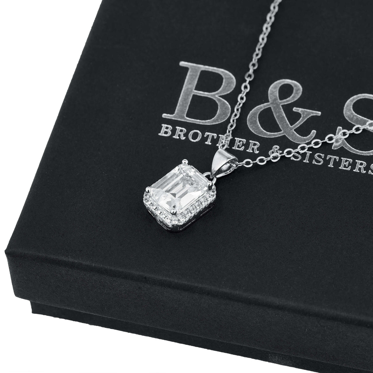 Silver Rectangle Necklace - Silver Necklace Women - Women’s Necklace Necklace Brother & Sisters