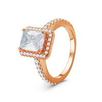 Thumbnail for Silver Rectangle Ring - Promise Ring - Silver Ring - Engagement Ring for Women Ring EU: 48 / US: 4.5 Brother & Sisters