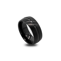 Thumbnail for The Line Black Ring for Men - Men's Ring - Signet Ring - Band Ring Ring EU: 57 / US: 8 Brother & Sisters