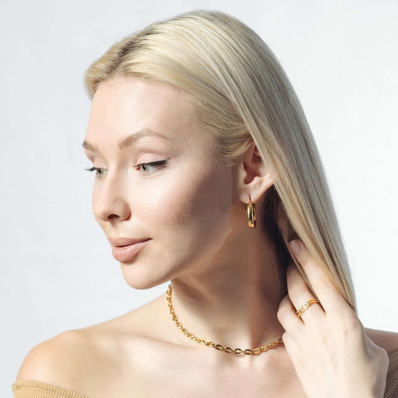 The Shiny - Gold Earrings - Gold Hoop Earrings - Gold Hoops - Women's Earrings Earrings Brother & Sisters