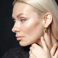 Thumbnail for The Shiny - Gold Earrings - Gold Hoop Earrings - Gold Hoops - Women's Earrings Earrings Brother & Sisters