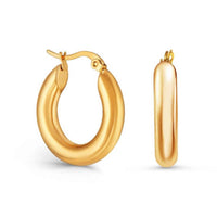 Thumbnail for The Shiny - Gold Earrings - Gold Hoop Earrings - Gold Hoops - Women's Earrings Earrings Brother & Sisters