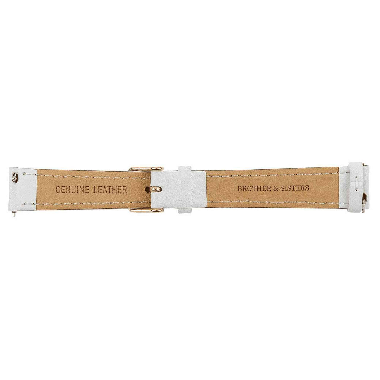 White Leather Strap & Rose Gold Buckle watch straps Brother & Sisters